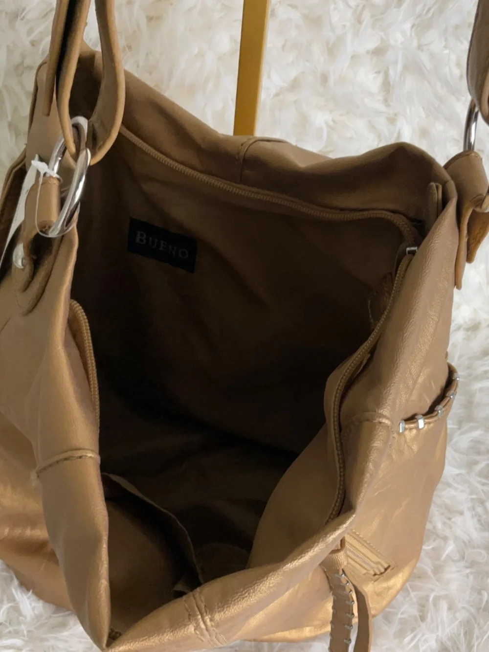 BUENO GOLD COLLECTION WOMEN'S METALLIC HOBO BAG~NEW!